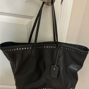 Steve Madden Black Studded Tote Bag